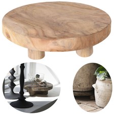 Teak Holz-Tischchen 30x7 Mini Tisch Tablett Blumenständer Etagere Pflanzenhocker