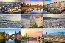 Postkarten Städte in Europa