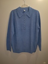 Polo-Pullover Gr. 44 Hellblau