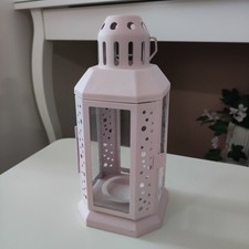 IKEA ENRUM Laterne rosa | Metall | Windlicht Kerzenhalter