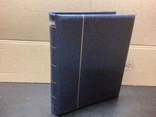 Leuchtturm Ringbinder ( 4 Ringe )  blau wattiert gebraucht