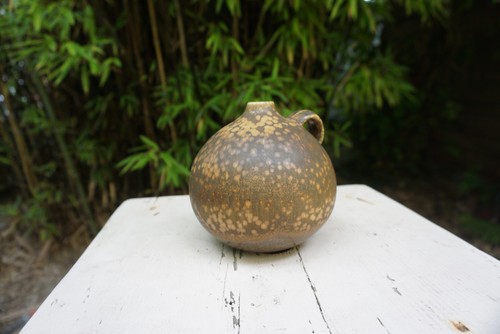 Vase studiokeramik braun - vase,