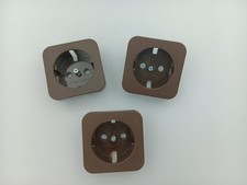 3x MERTEN ATELIER Steckdosenabdeckung mocca matt (103)