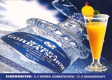 Wodka Gorbatschow mit Orangensaft Postkarte +Sk335