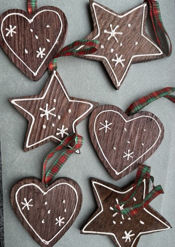 6er set weihnachtsanhänger - 6er,