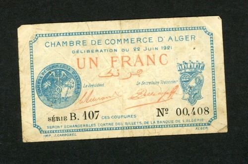 Frankreich alger 1 franc - d,