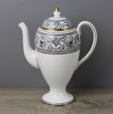 Wedgwood Florentine schwarz Goldrand Kaffeekanne mit Deckel Höhe ca. 25,5 cm