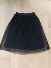 Mesh Tüll Midi Rock Plissee