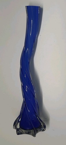 Vase blau geschwungen - blau,