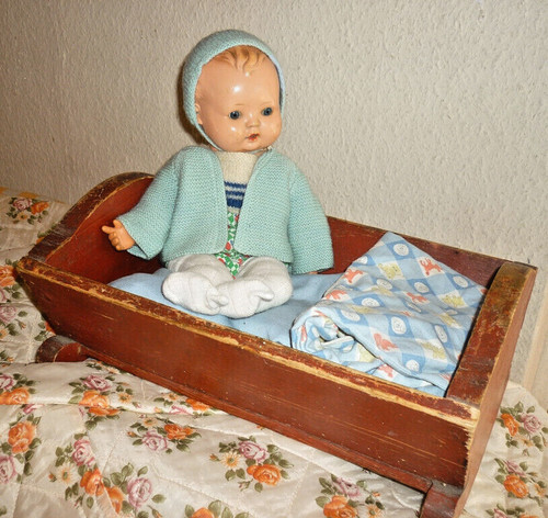 Sehr alte babypuppe - 38cm, mit