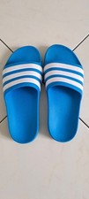 Adidas Unisex Kinder Adilette, Badelatschen, Hausschuhe Größe 35 in Blau
