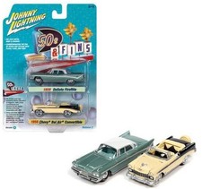 2er Set - Desoto Fireflite & Chevrolet Bel Air Cabrio  - vA - Johnny Lightning 1