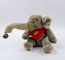 Steiff Elefant Jumbo Mohair Export Modell um 1960 mit Fahne Knopf Schild Sammler