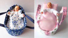 Caco Tragetasche mit Baby blau