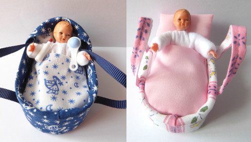 Caco tragetasche mit baby - mit, blau