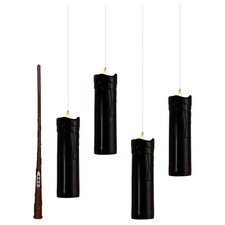 schwebende LED Kerzen schwarz