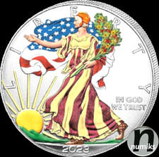 AMERICAN SILVER EAGLE in Farbe