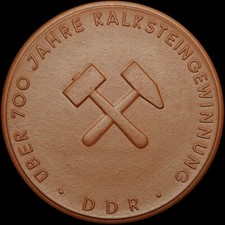 BERGBAU: Porzellan-Medaille