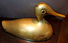 Messing Figur Ente VINTAGE H:11cm L:19cm B:8cm