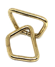 TRAPEZ RINGE 10 Stück MESSING