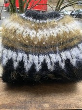 Dicker und flauschiger Icelandic Mohair Pullover Sweater Handgestrickt