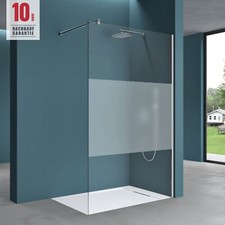 Duschabtrennung Duschwand für Dusche Milchglas ESG Duschwand Glas Mit Nano NEU !