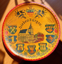 Siebenbürgen Holzteller Handbemalt ca, 29,5 cm Durchmesser, Kronstadt