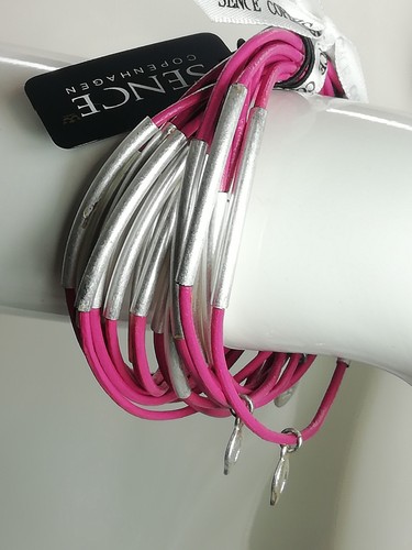 Armband leder pink sence - armband,