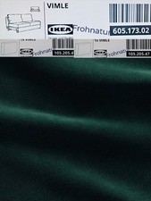 IKEA Vimle Bezug für Bettsofa mit breiten Armlehnen Djuparp dunkelgrün NEU