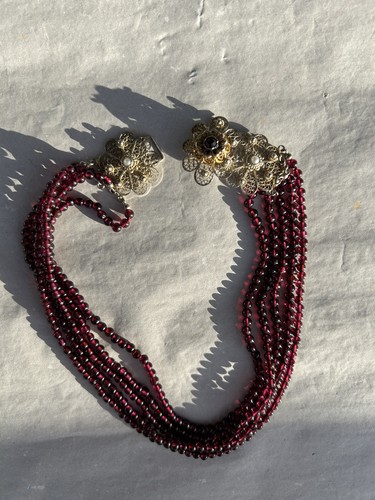 Antiquarisch granat collier - antiquarisch,