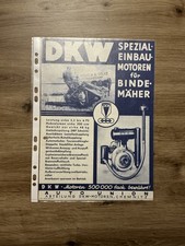 Orig. DKW Motoren Prospekt Brochure Traktor Schlepper Auto Union Audi DDR F7