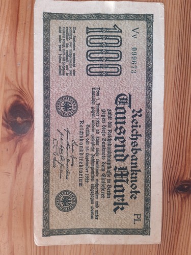 Reichsbanknote 1000 mark 1922 - reichsbanknote,