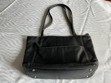 VOI Damen Umhängetasche, Leder, schwarz, gebraucht