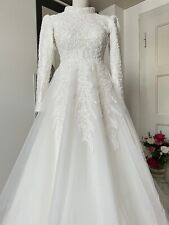 Wedding Dress Brautkleid Hochzeitskleid 34 36 S M Tüll Gelinlik Spitze Tesettür