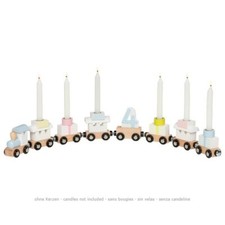 Goki Geburtstagszug Holz 1 bis 6     mit  Brio  kompatibel  Kindergeburtstag