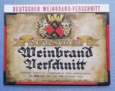 altes Schnapsetikett Flaschenetikett Etikett Label Weinbrand Verschnitt Illert