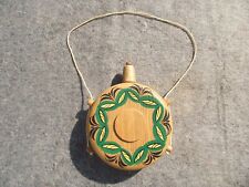 Alte dekorative Feldflasche aus Holz Vintage Western Kunst Afrika