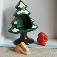 Playmobil Zubehör Winter Tannenbaum mit Tiere wie Neu