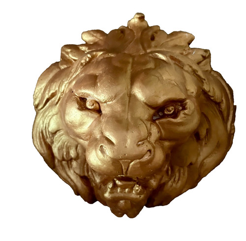 Löwenkopf gold barock stuck - löwenkopf,