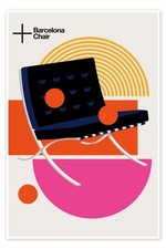 Poster Barcelona Chair - Bo
