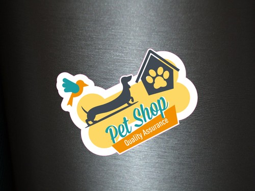 Aufkleber pet shop - x,