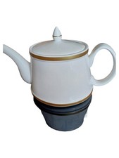 TCM Teekanne Keramik Weiß Klassisch Uni 12cm Höhe Alltag