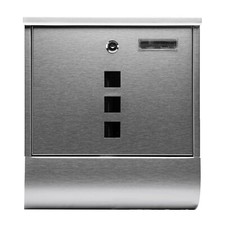 Grafner Briefkasten Edelstahl Wandbriefkasten Zeitungsfach Post Namensschild