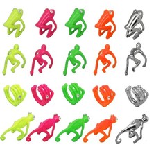 Ohrklemme Ear cuff Ohrclip Earcuff Gecko Frosch Mensch Gothic silber pink gelb