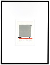 Werner Graeff , extrem seltene Originalgrafik, gerahmt, Autograph, Bauhaus 1963