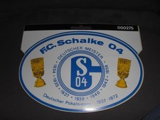 F.C.Schalke 04    Aufkleber Sticker Oval ca 17 cm lang 11,5 cm hoch Fußball