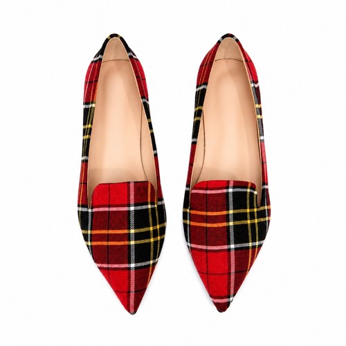 Trendige damen slipper karo - slipper,
