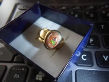 Goldring , 333 iger Gold mit sehr schönem Boulder Opal von Terra Opalis