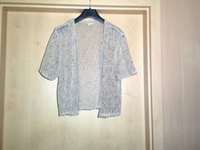 Damen Netzbolero/ Jäckchen Gr. 38/40 beigebraun ohne Verschluss