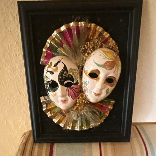 Venezianische keramik maske - 2x, keramik-maske
